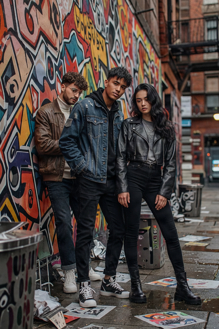 Modelos vistiendo moda denim urbana en Dream Jeans